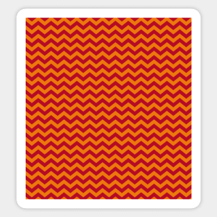 Red and Orange Chevron Zigzag Pattern Sticker